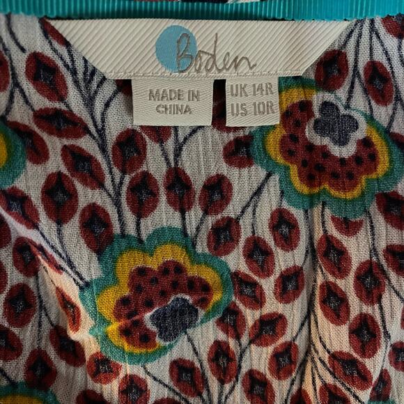 Boden US Size 10 Darcy Island Bloom Floral Midi Dress Pockets - Picture 5 of 7